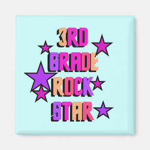 3rd KlassrockstjärnaTshirts och gåvor Magnet