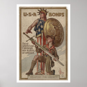 3rd Liberty Loan Campaign Boy Scouts of America Poster