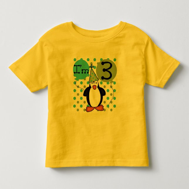 3rd PingvinfödelsedagTshirts och gåvor Tee (Framsida)