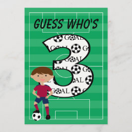 3rd Röd födelsedag och inbjudan för