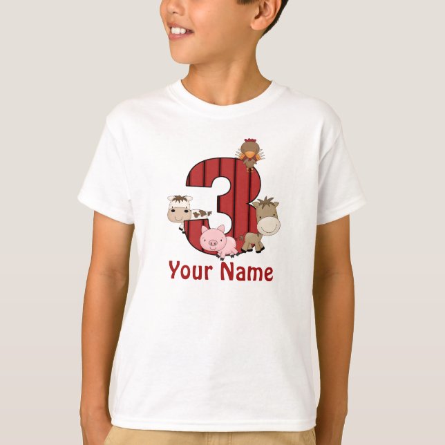 3rd Skjorta för födelsedagboskappersonlig Tee Shirt (Framsida)