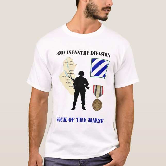 3rd Skjorta för Vet för infanteriuppdelningsIrak Tee Shirt (Framsida)
