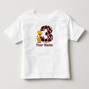 3rd T-tröja för födelsedaggiraffpersonlig T-shirt