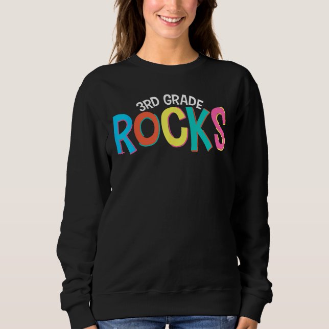 3rd Third Grade Rocks Back To School Teacher Stude T Shirt (Framsida)