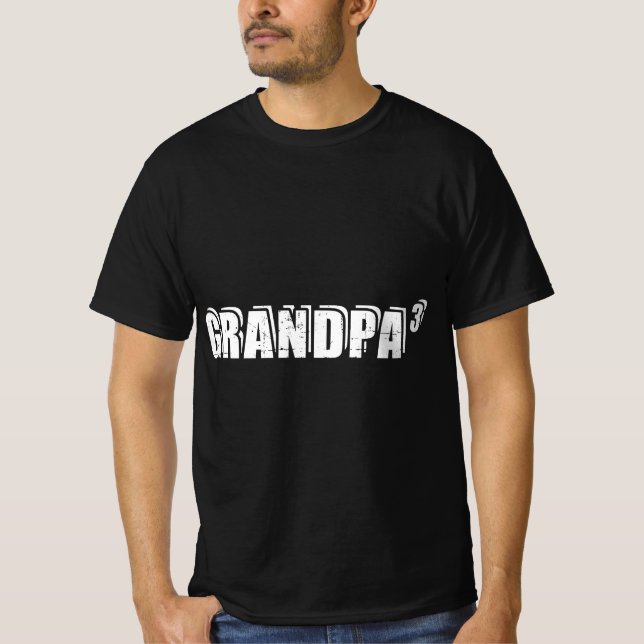 3rd third time Grandpa of 3  T Shirt (Framsida)