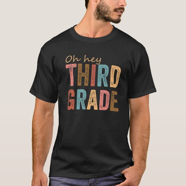 3Rd Tredje Klass Back to school Kids Teache T Shirt (Framsida)