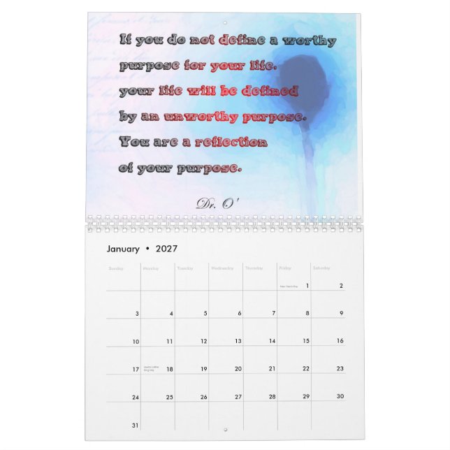 3SqMeals-Anpassningsbar - utskriven kalender (Jan 2027)