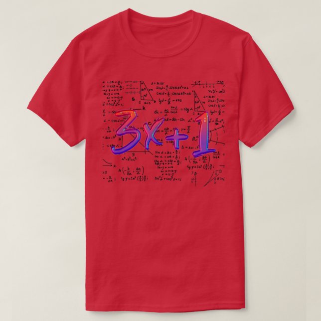 3x1 Problem med Collatz eller Hailstone 2 T Shirt (Design framsida)