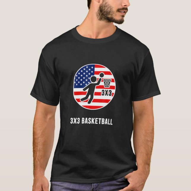 3X3 Basketball USA T Shirt (Framsida)