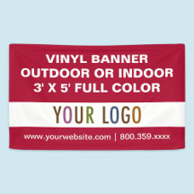 3'x 5' anpassad vinylbannerskylt utomhus eller ino