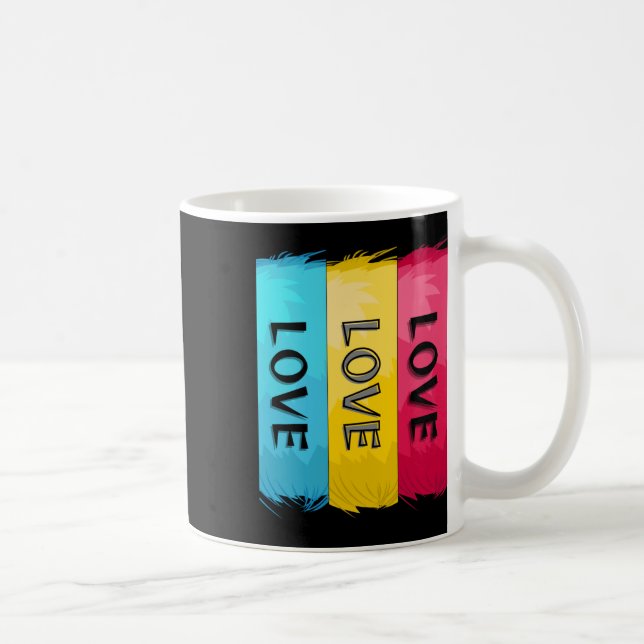 3x-Kärlek-design Kaffemugg (Höger)