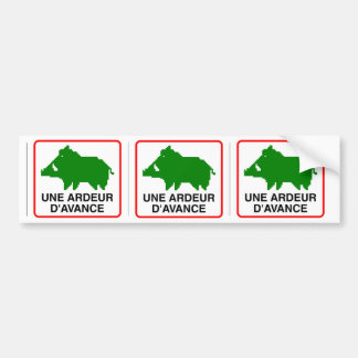 3x STICKER VOITURE sanglier - UNE ARDEUR D'AVANCE Bildekal