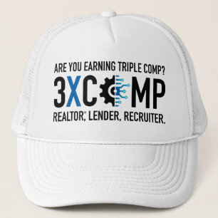 3XCOMP Truckerkeps - White