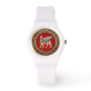 [400] Babyloniska Winged Bull Lamassu [3D] Armbandsur
