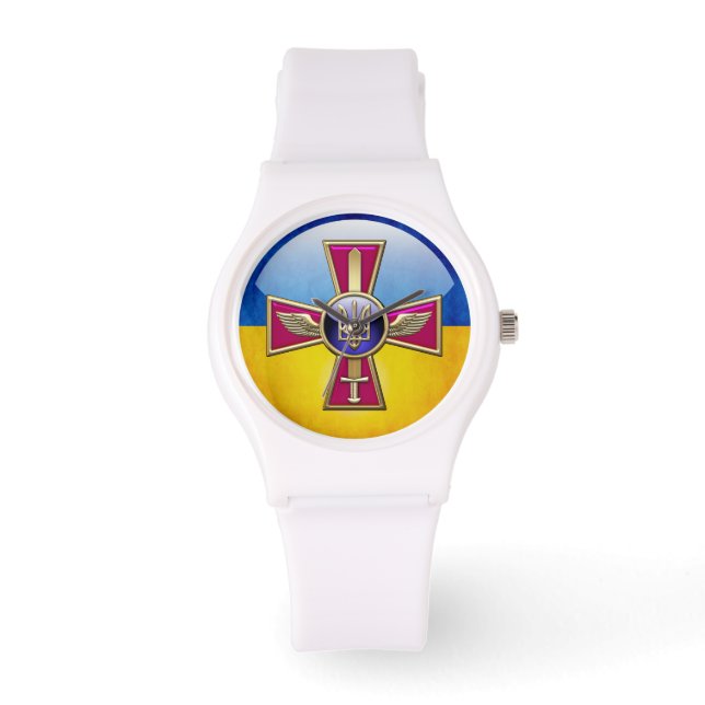 [400] Det ukrainska Luft Force Emblem Armbandsur (Framsida)