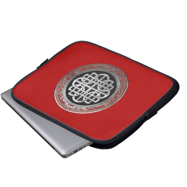 [400] Helig Celtic Silver Knot Kor Laptop Fodral (Framre botten)