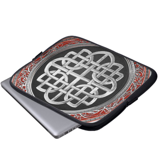 [400] Helig Celtic Silver Knot Kor Laptop Fodral (Framre botten)
