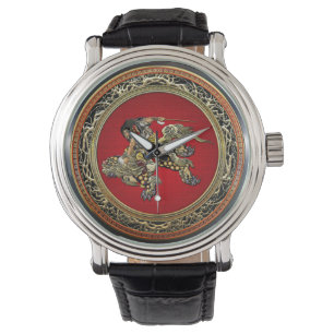 [400] Hokusai - Shoki Riding Shishi Lejon Armbandsur