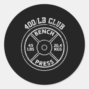 400 Lbs Pund Bänkpress Klubb Gym Kraftlyft P Runt Klistermärke
