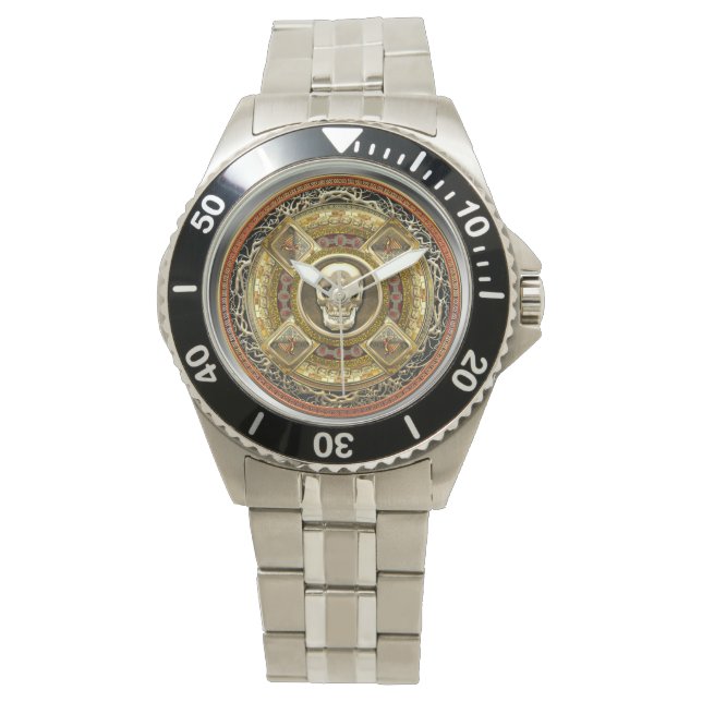 [400] Mictlantecuhtli - Aztec Dödsguden Armbandsur (Framsida)