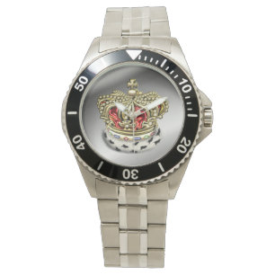 [400] Prince [kung] kunglig krona [päls+[Rött] Armbandsur