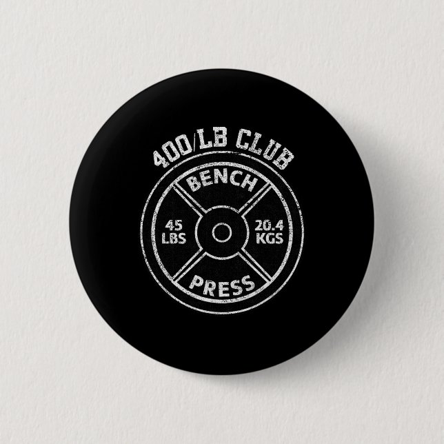 400 Pund Bänkpress Klubb Gym Viktlyftning P Knapp (Framsida)