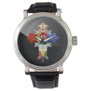 [400] Rosig kor (rosa Croix) Armbandsur