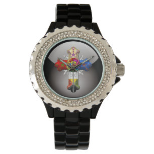 [400] Rosig kor (rosa Croix) Armbandsur
