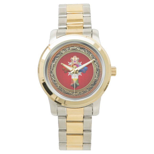 [400] Rosy Kor (Ro Croix) på Red & Guld Armbandsur (Framsida)