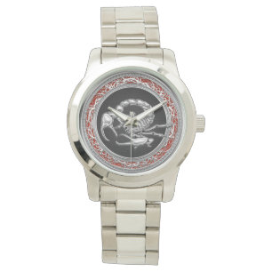 [400] Skorpion on Black i Silver Armbandsur