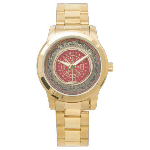 [400] Vegvisir - Viking guld- magisk Runic kompass Armbandsur