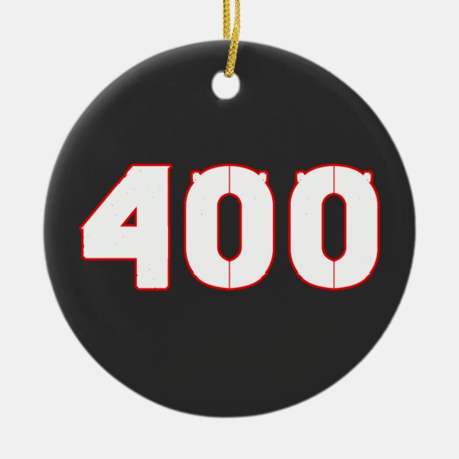 400 Zahl Julgransprydnad Keramik (Framsidan)