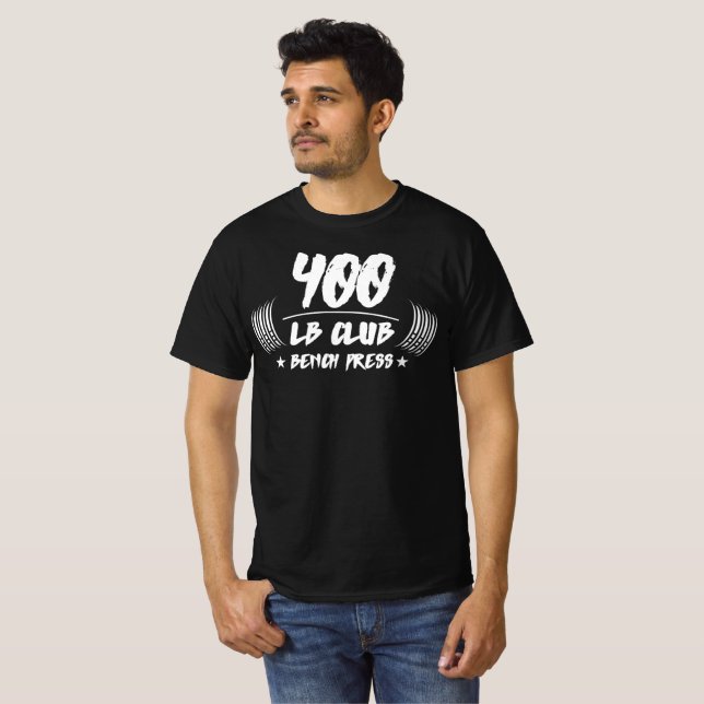 400lb Klubb Dödlyft Knäböj Bänk T-Shirt (Hel framsida)