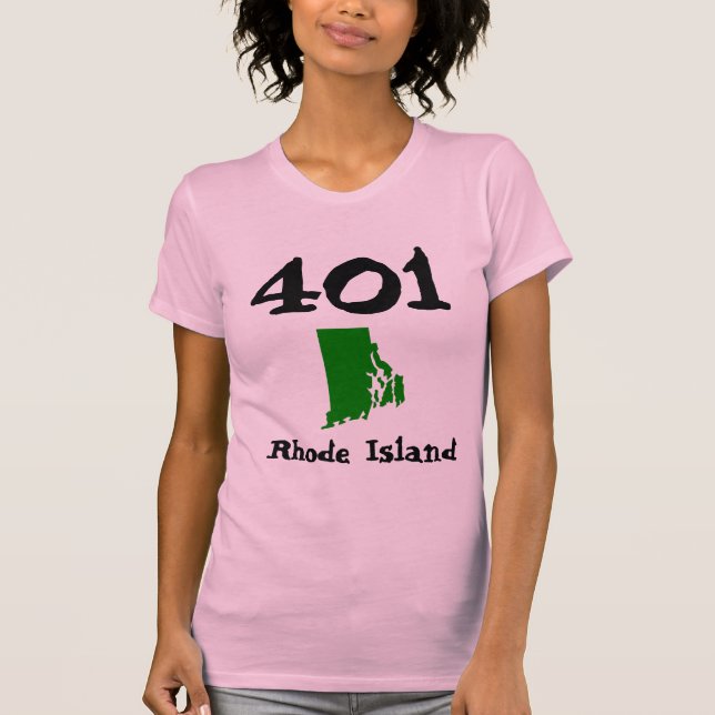 401, områdeskod för Rhode island RI (Cranston) T Shirt (Framsida)