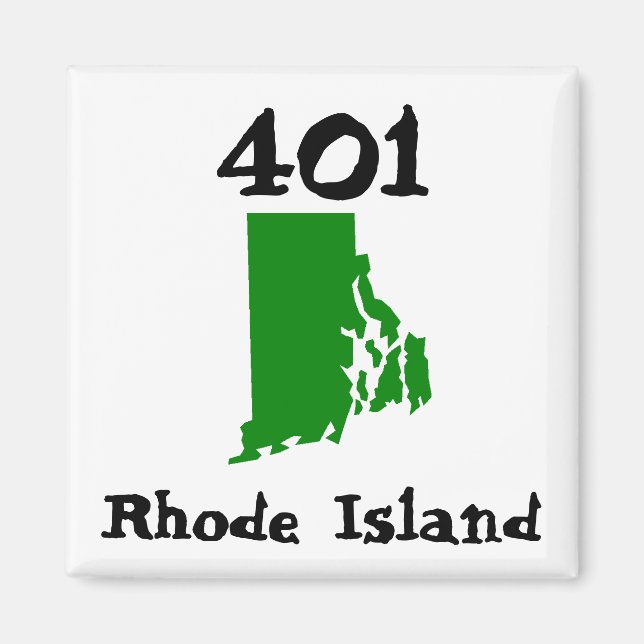 401, Rhode Islands områdeskod Magnet (Framsidan)