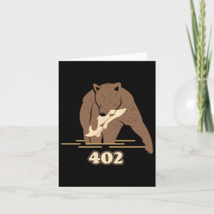 402 Fiskefartygets Tjock Brown Grizzly Älskare i o Kort