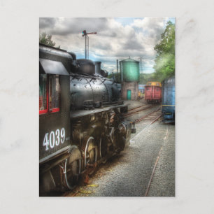4039 - På varvet i tåg Vykort