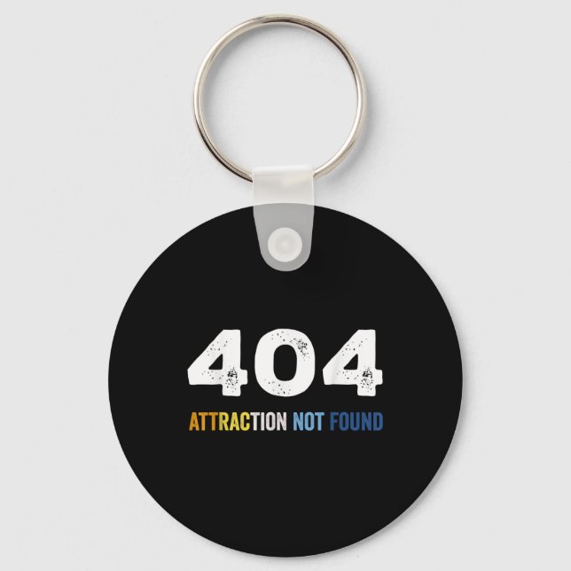 404 Attraktion kunde inte hitta felmeddelande för  Nyckelring (Framsida)