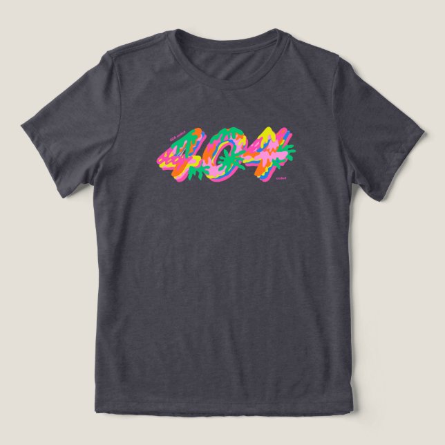 404 Coded Drip Typography PNG | Färgglatt Smältand T Shirt (Design Framsida)