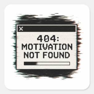 404 Det gick inte att hitta fästfunktionen - ett t Fyrkantigt Klistermärke