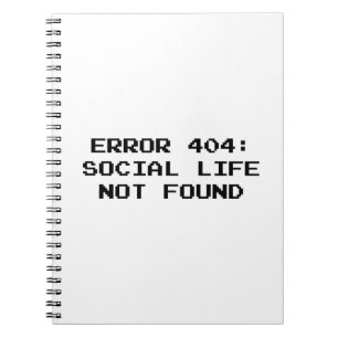 404 Fel: Det gick inte att hitta Social Life Anteckningsbok Med Spiral