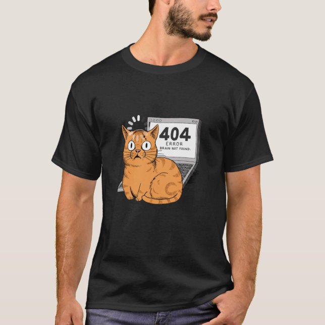 404 Fel Hjärna Hittades Inte Roligt Programmerare  T Shirt (Framsida)