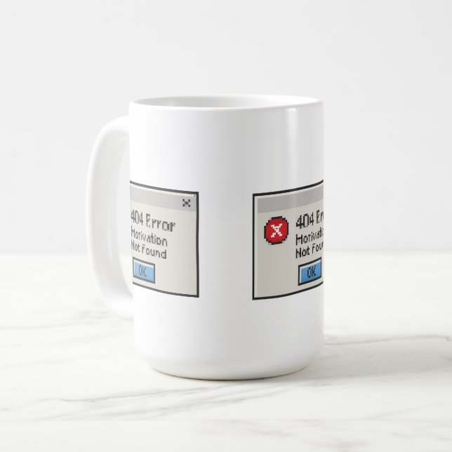 404 Fel: Motivation Saknas Kaffemugg (Framsida vänster)