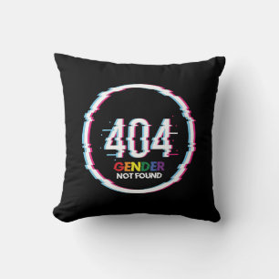 404 Gender hittades inte LGBTQ-värde PRIDE Kudde