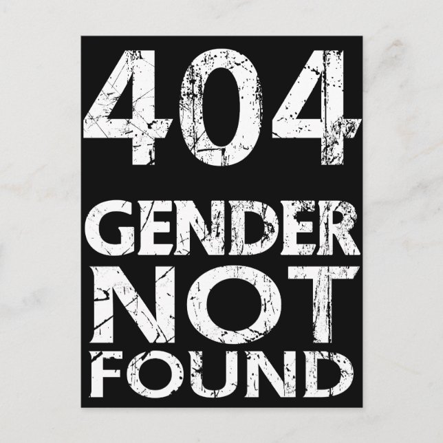 404 Gender not found - Agender Pride Vykort (Framsida)