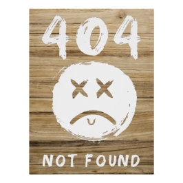 404 Hittade inte Perfect Poster