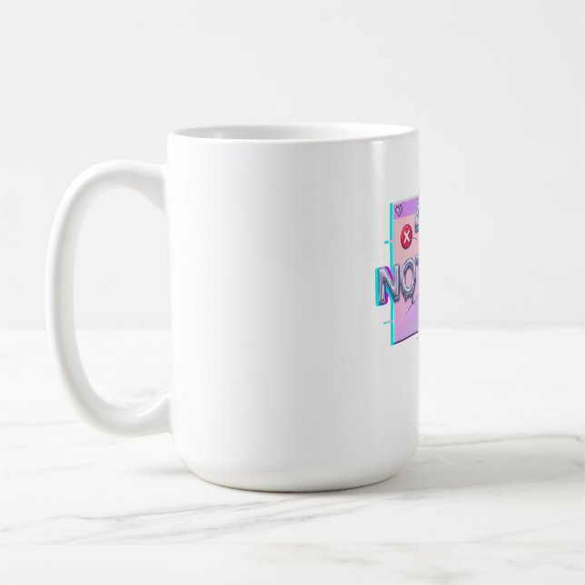404 Hittades Inte Her Y2K Glitch Rolig Uppbrott Si Kaffemugg (Vänster)