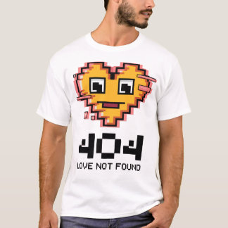 404 Kärlek hittades inte - Glitched Pixel Heart T Shirt