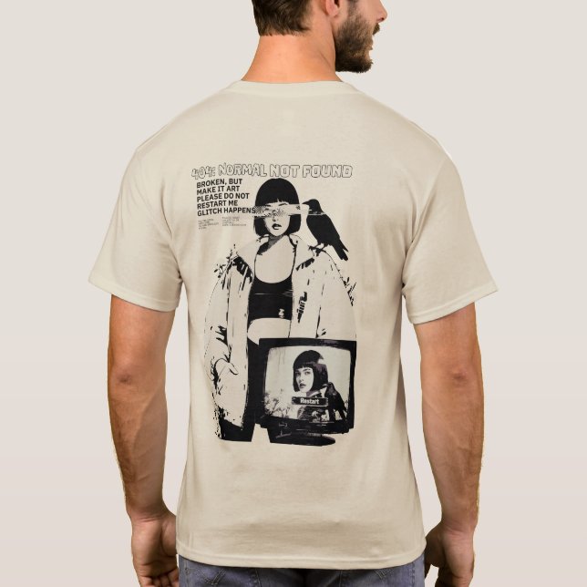 404: Normal Not Found – Glitched Soul T Shirt (Baksida)