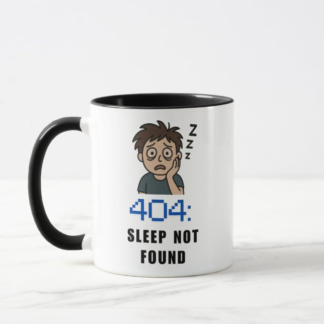 404 Sömn hittades inte Mugg (Vänster)